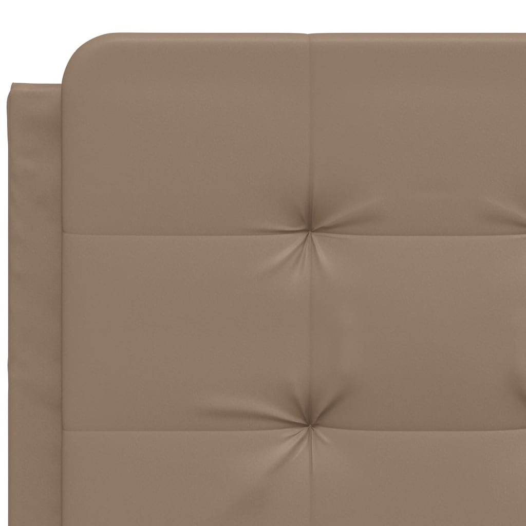 vidaXL Cabecero de cama acolchado cuero sintético capuchino 120 cm