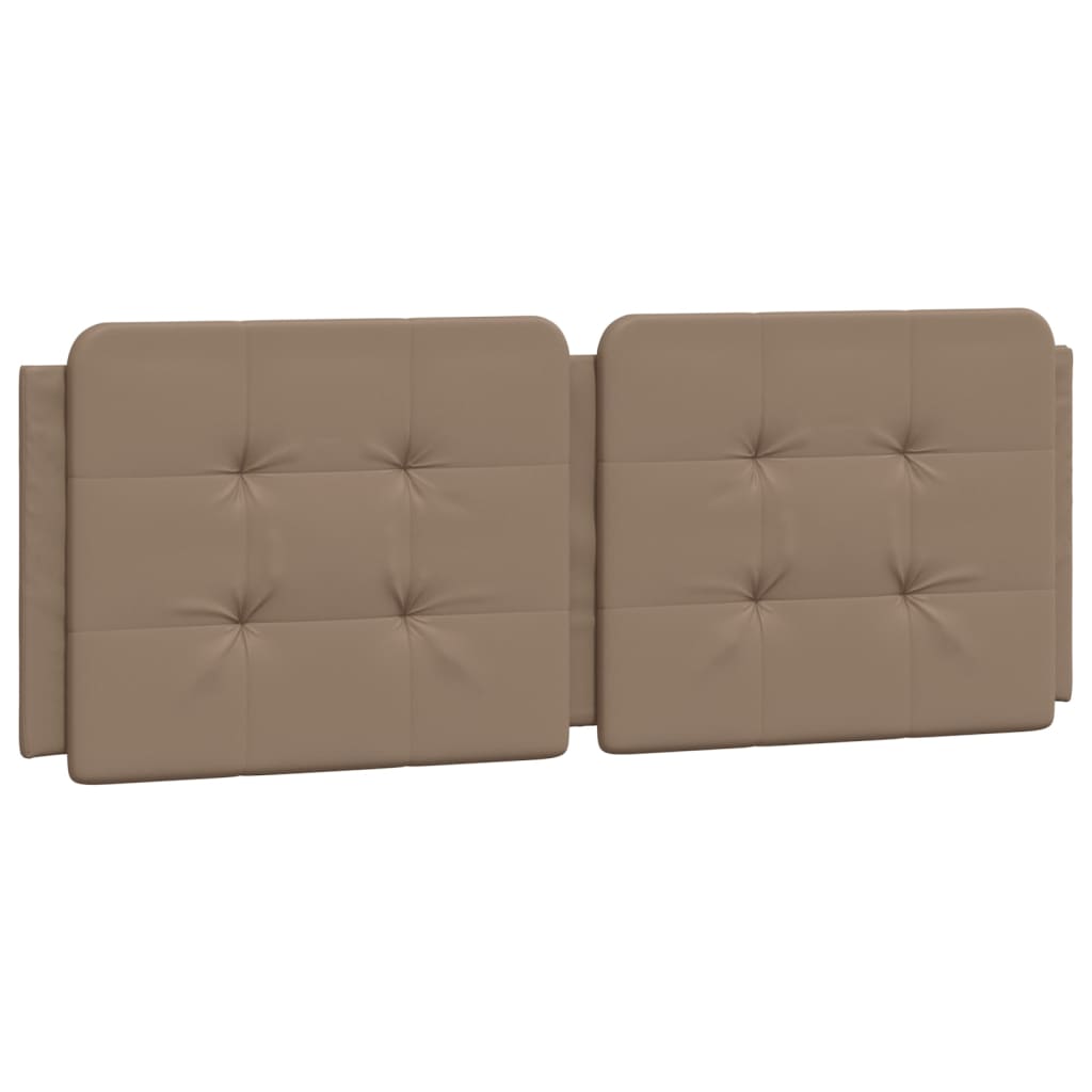 vidaXL Cabecero de cama acolchado cuero sintético capuchino 140 cm