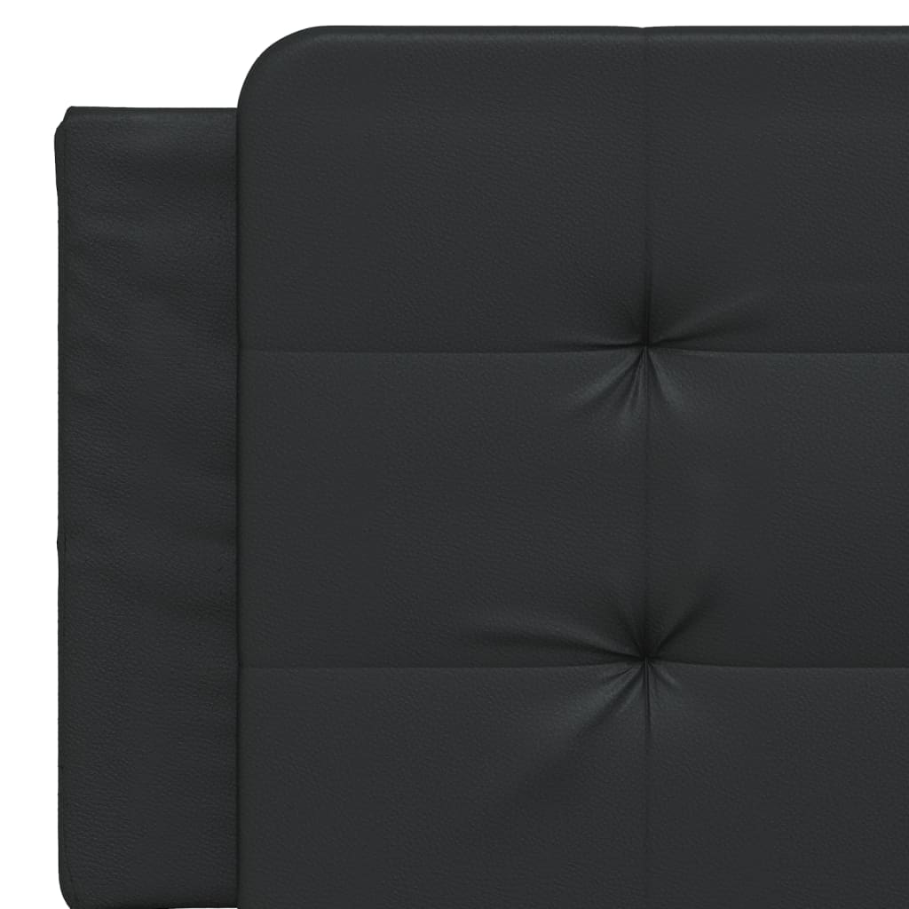 vidaXL Cabecero de cama acolchado cuero sintético negro 160 cm