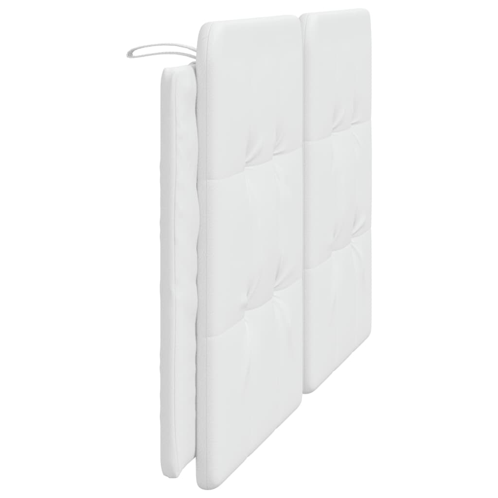 vidaXL Cabecero de cama acolchado cuero sintético blanco 160 cm