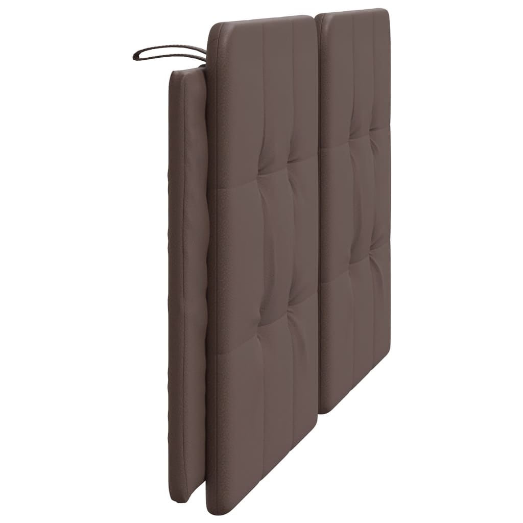 vidaXL Cabecero de cama acolchado cuero sintético marrón 160 cm