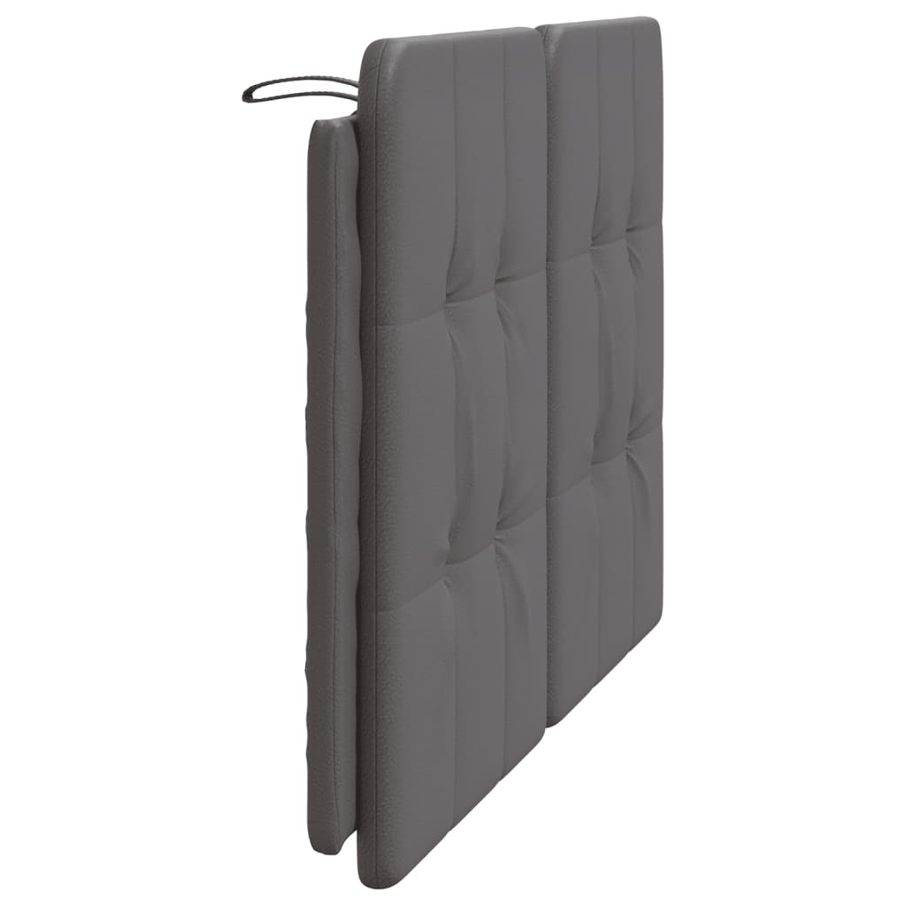 vidaXL Cabecero de cama acolchado cuero sintético gris 160 cm