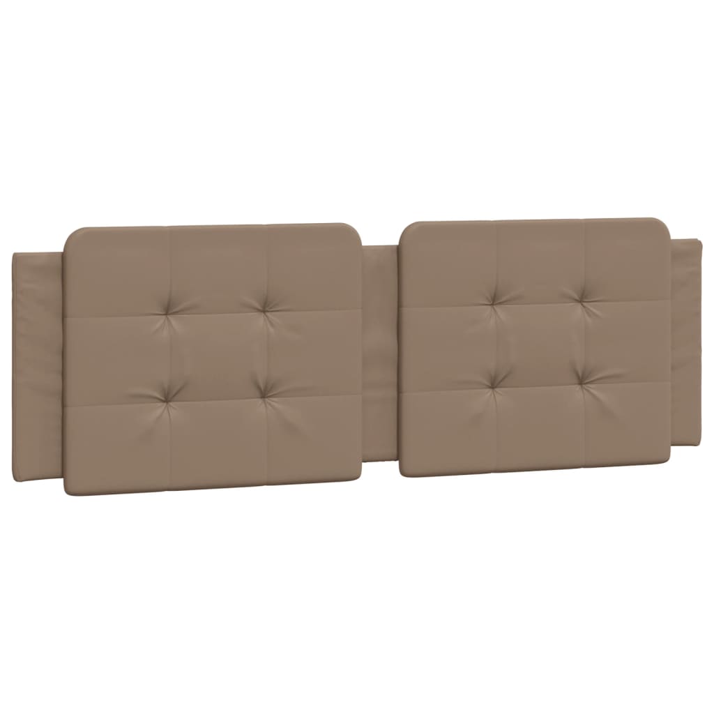 vidaXL Cabecero de cama acolchado cuero sintético capuchino 160 cm