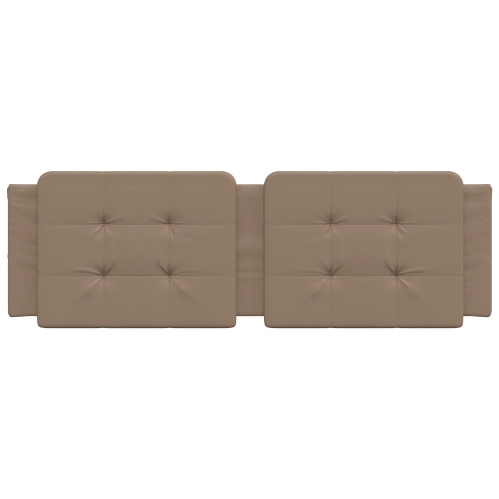 vidaXL Cabecero de cama acolchado cuero sintético capuchino 160 cm