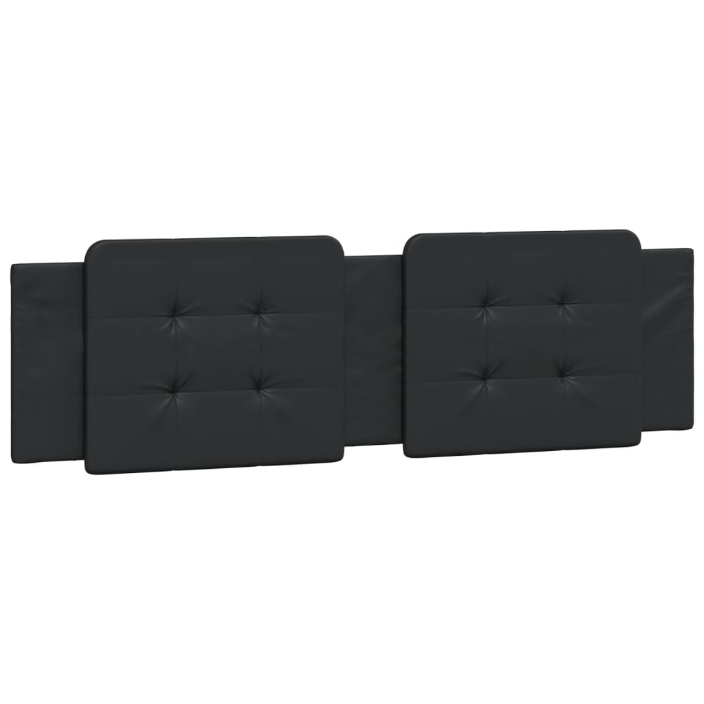 vidaXL Cabecero de cama acolchado cuero sintético negro 180 cm