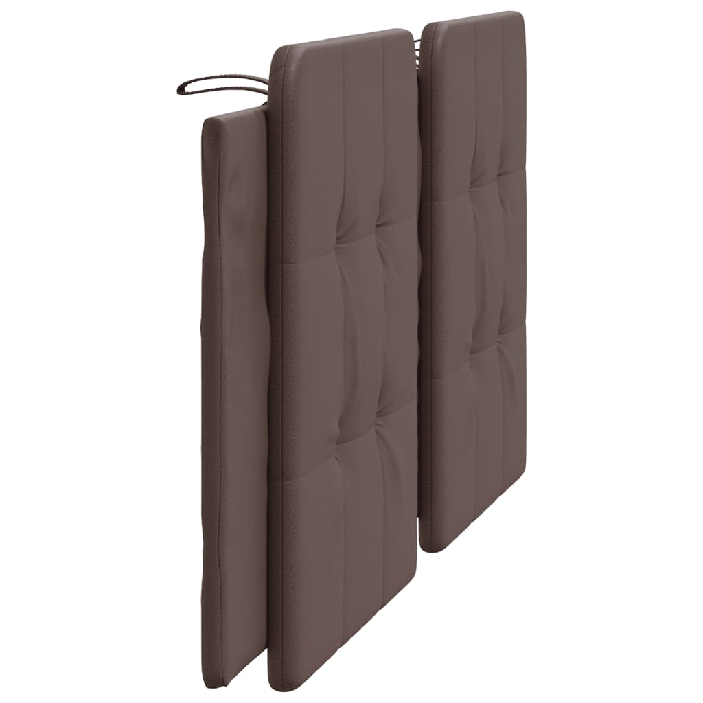 vidaXL Cabecero de cama acolchado cuero sintético marrón 180 cm