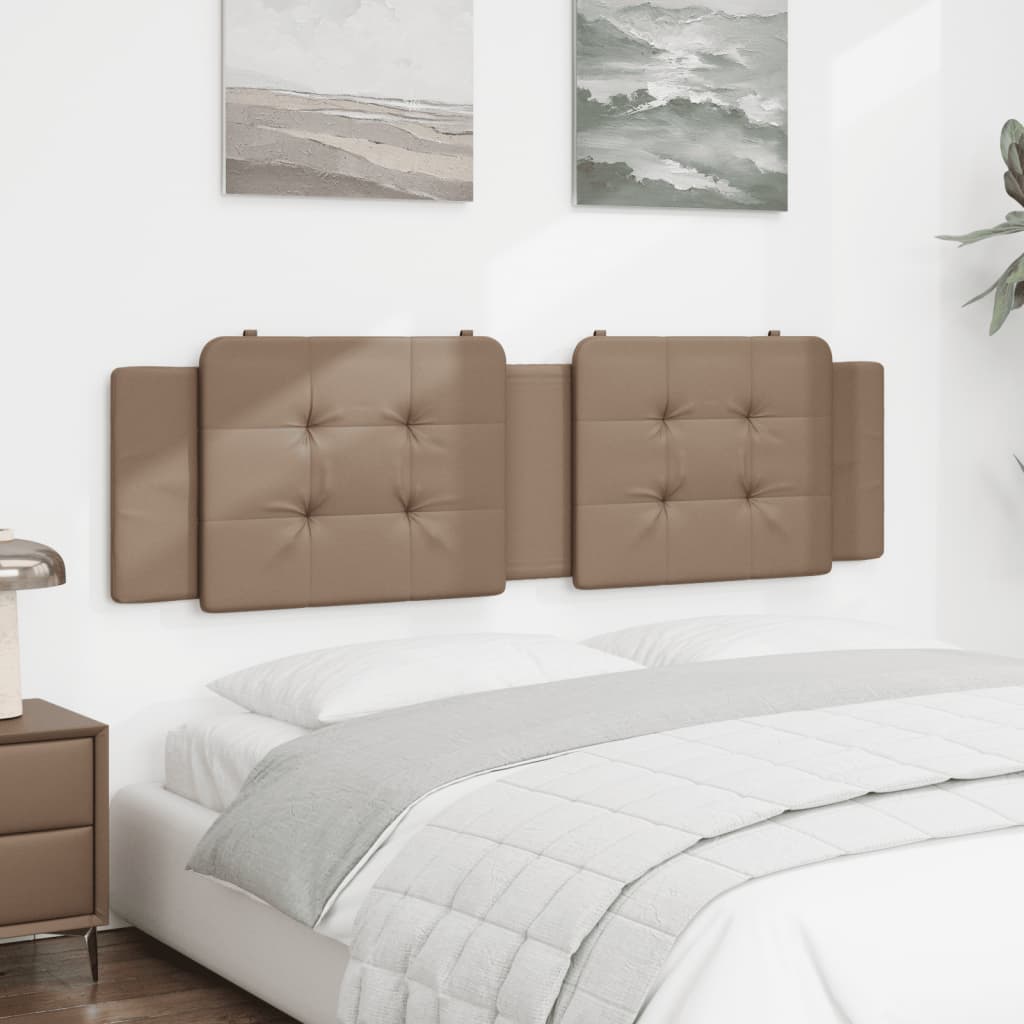 vidaXL Cabecero de cama acolchado cuero sintético capuchino 180 cm