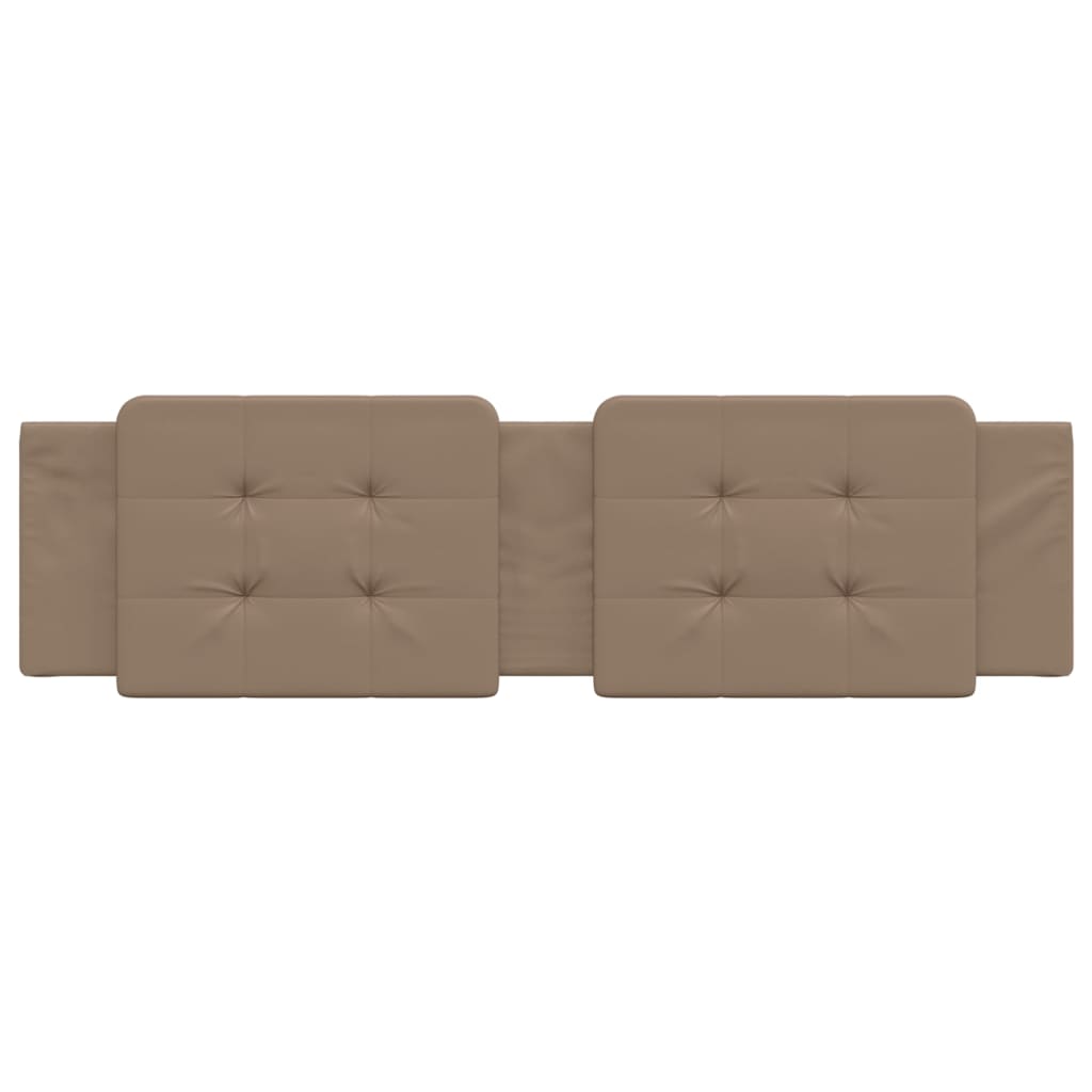 vidaXL Cabecero de cama acolchado cuero sintético capuchino 180 cm