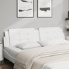 vidaXL Cabecero de cama acolchado cuero sintético blanco 200 cm