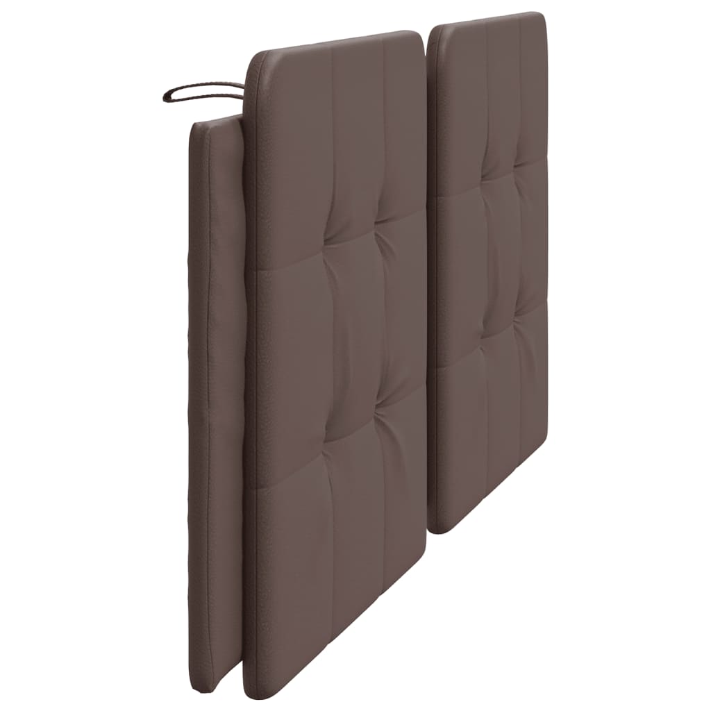 vidaXL Cabecero de cama acolchado cuero sintético marrón 200 cm