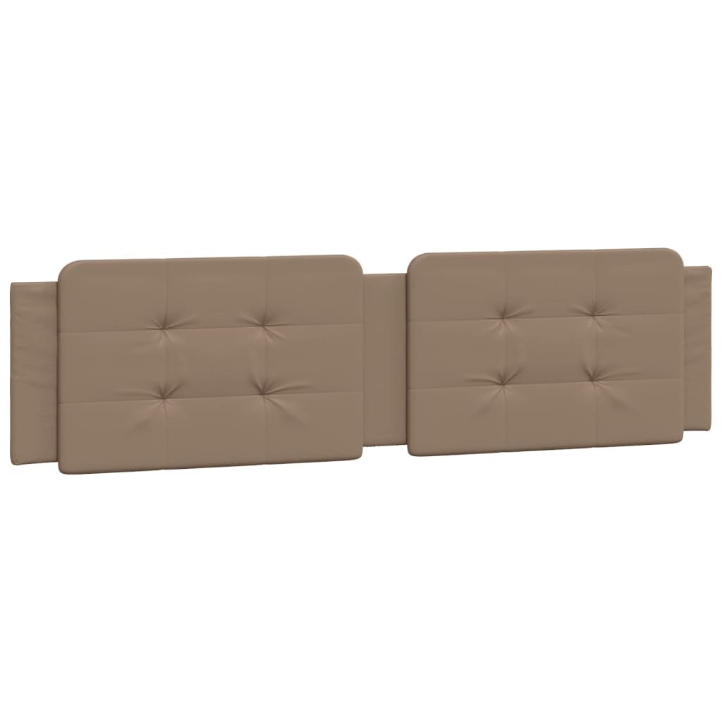 vidaXL Cabecero de cama acolchado cuero sintético capuchino 200 cm