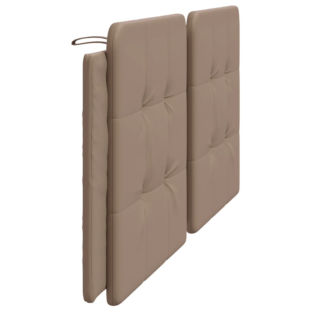 vidaXL Cabecero de cama acolchado cuero sintético capuchino 200 cm