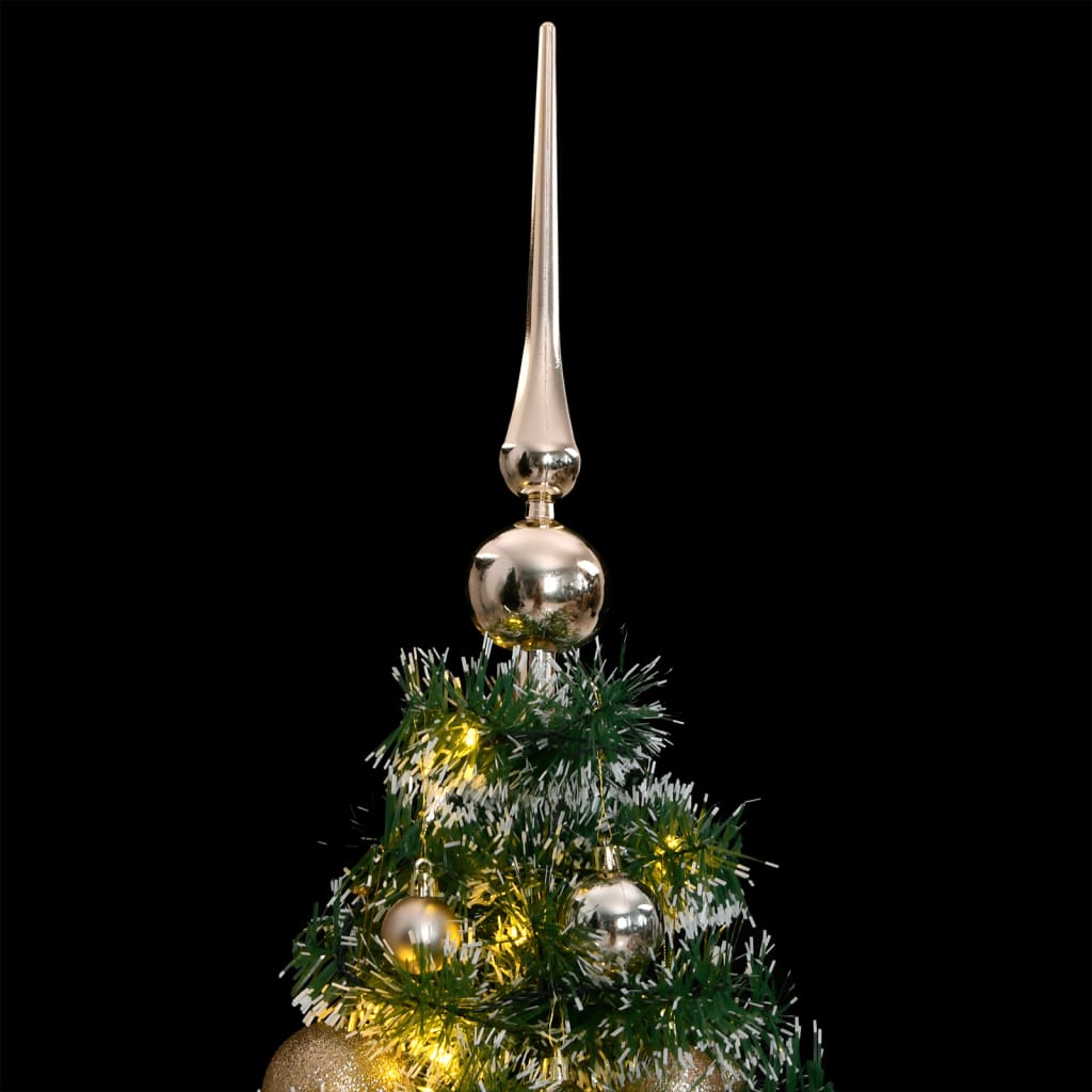 vidaXL Árbol de Navidad artificial con 150 LEDs bolas y nieve 150 cm