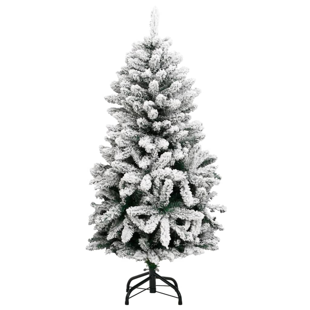 vidaXL Árbol de Navidad artificial con bisagras 150 LED y bolas 150 cm