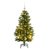 vidaXL Árbol de Navidad artificial con bisagras 150 LED y bolas 150 cm