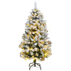 vidaXL Árbol de Navidad artificial con bisagras 150 LED y bolas 150 cm