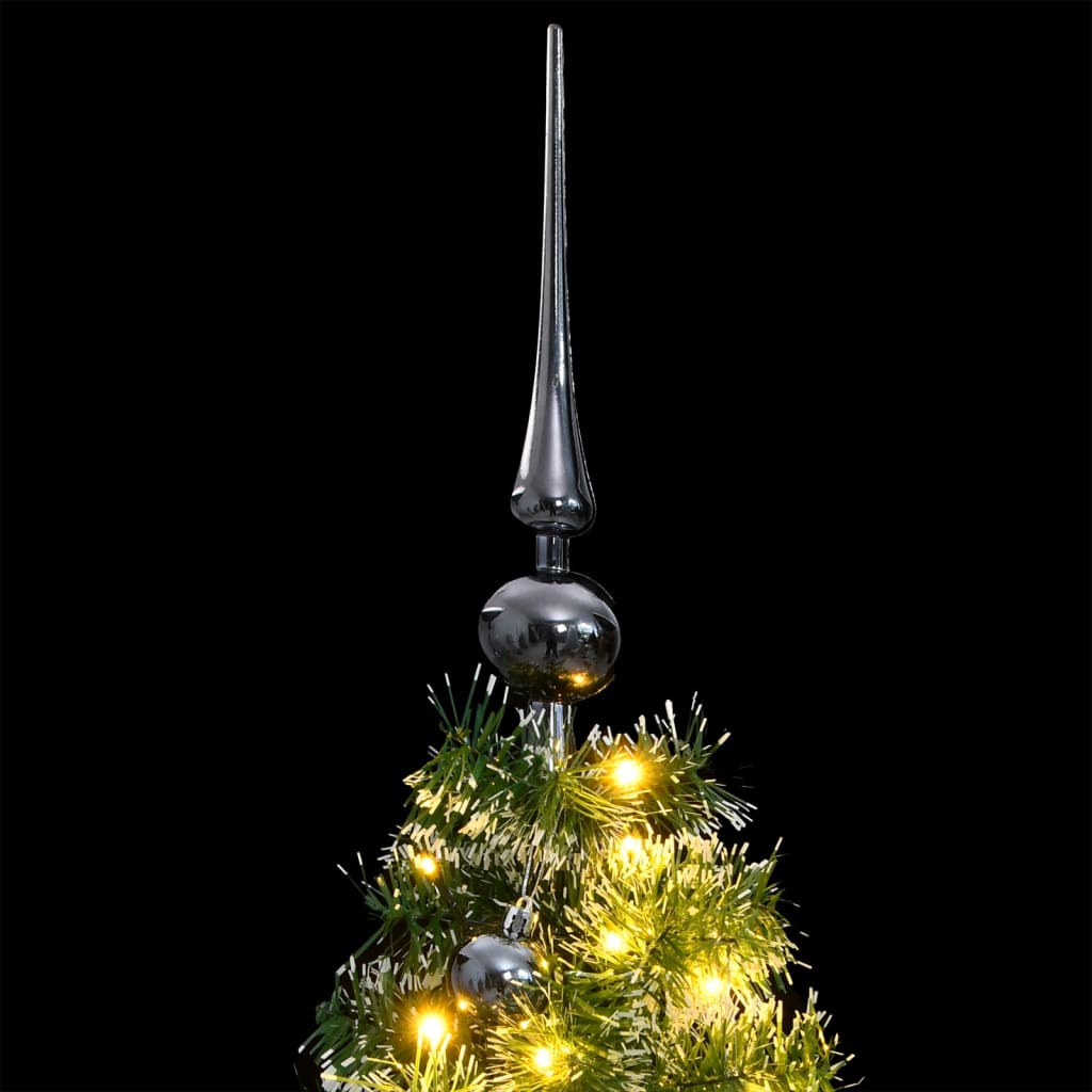 vidaXL Árbol de Navidad artificial con bisagras 150 LED y bolas 150 cm