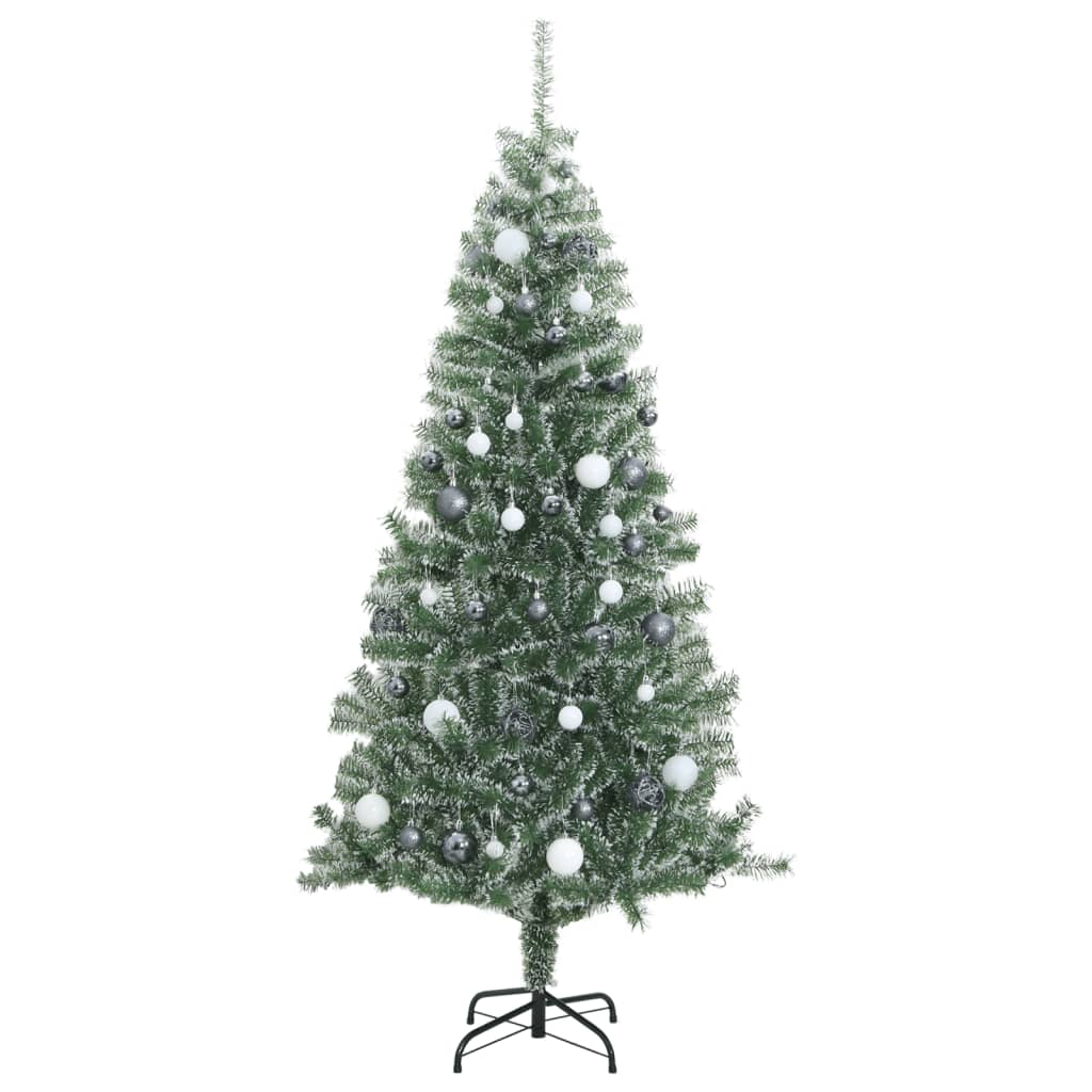 vidaXL Árbol de Navidad artificial con 300 LED bolas y nieve 240 cm