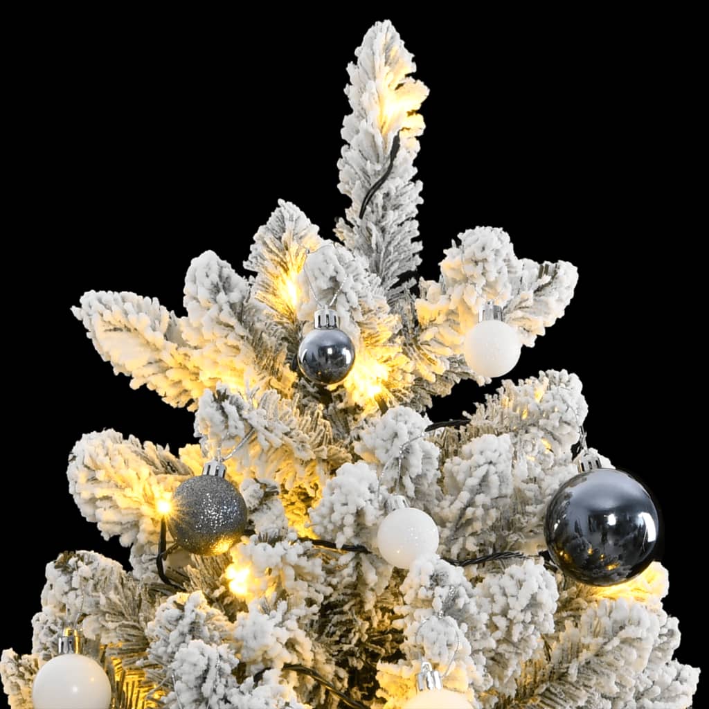 vidaXL Árbol de Navidad artificial con bisagras 300 LED y bolas 240 cm