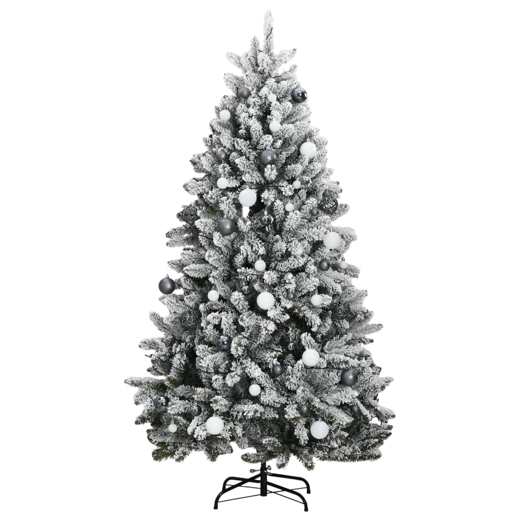 vidaXL Árbol de Navidad artificial con bisagras 300 LED y bolas 240 cm