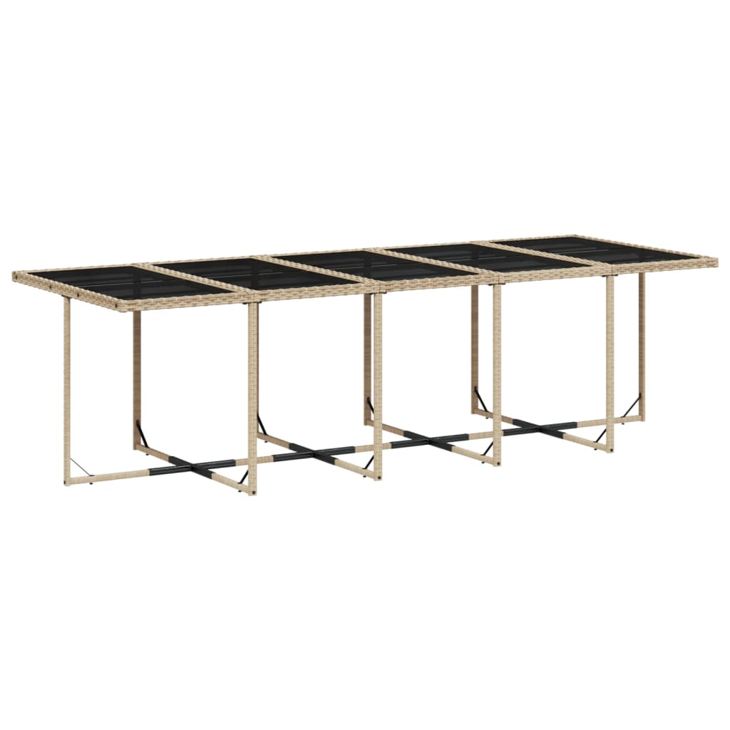 vidaXL Set comedor de jardín 11 pzas con cojines ratán sintético beige