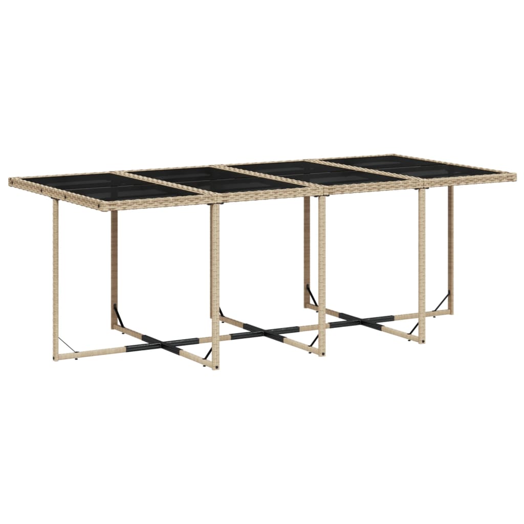 vidaXL Set comedor de jardín con cojines 13 pzas ratán sintético beige