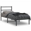 vidaXL Estructura cama sin colchón con cabecero metal negro 80x200 cm