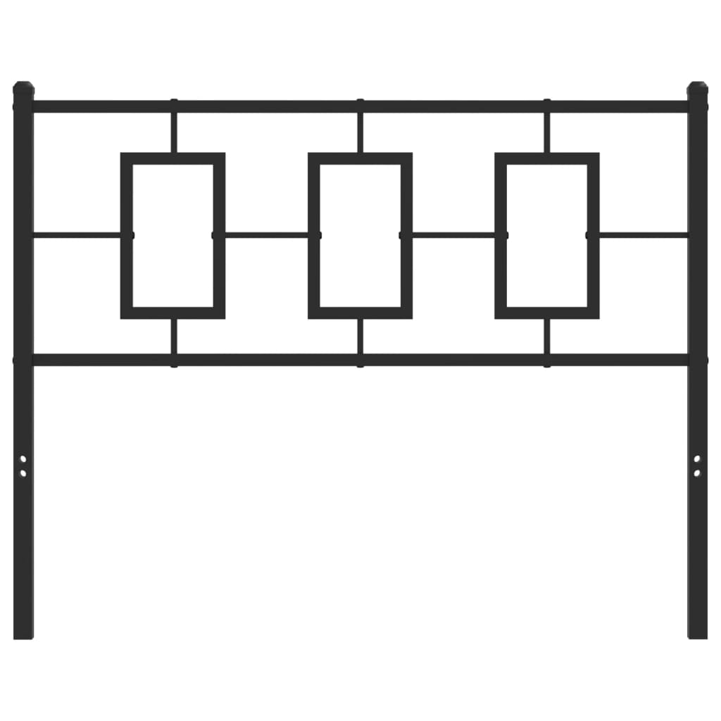 vidaXL Cabecero de metal negro 107 cm