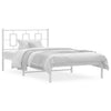 vidaXL Estructura cama sin colchón con cabecero metal blanco 107x203cm