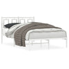 vidaXL Estructura de cama de metal con cabecero blanca 120x200 cm