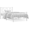 vidaXL Estructura cama sin colchón con estribo metal blanco 100x200 cm