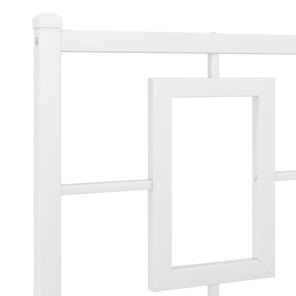 vidaXL Estructura cama sin colchón con estribo metal blanco 193x203 cm