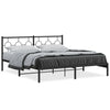 vidaXL Estructura cama sin colchón con cabecero metal negro 183x213 cm