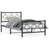 vidaXL Estructura cama sin colchón con estribo metal negro 100x200 cm