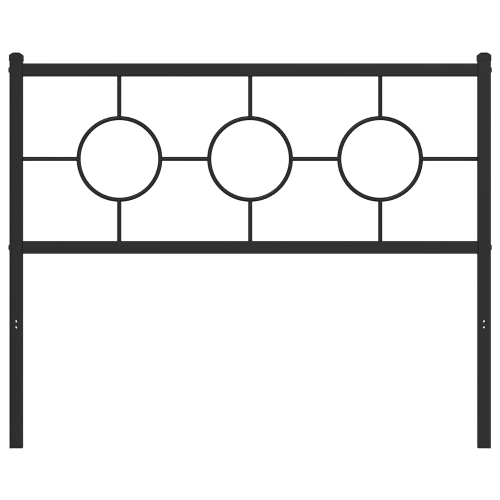 vidaXL Cabecero de metal negro 107 cm