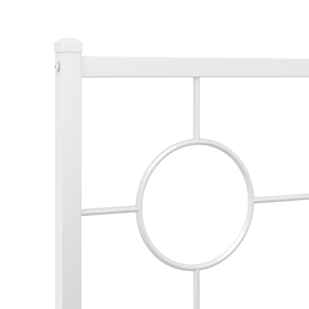 vidaXL Cabecero de metal blanco 80 cm