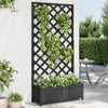 vidaXL Jardinera con enrejado madera maciza de abeto negro