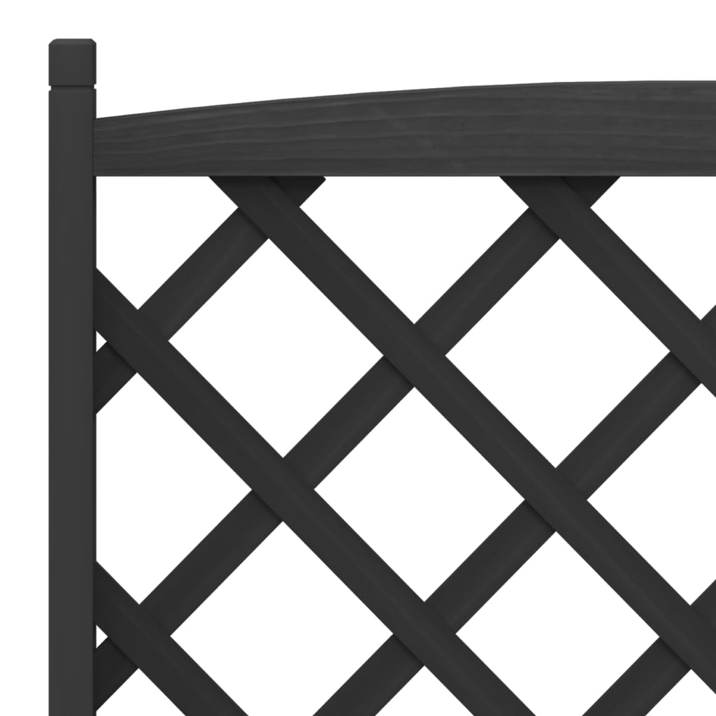 vidaXL Jardinera con enrejado madera maciza de abeto negro