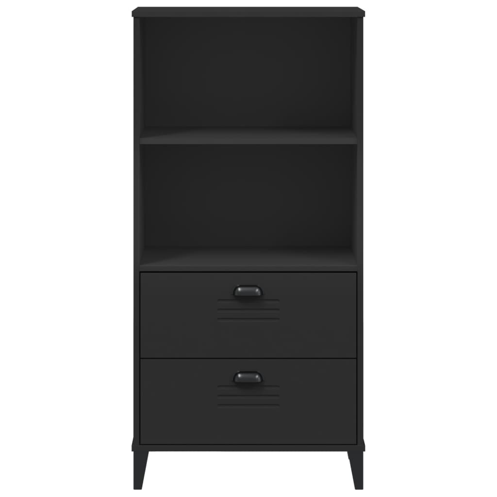 vidaXL Librería VIKEN madera de ingeniería negro 60x35x123 cm