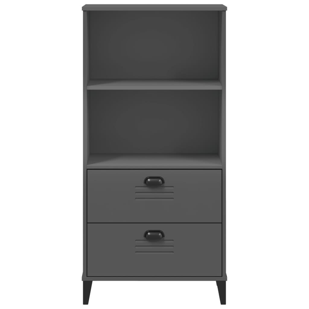 vidaXL Librería VIKEN madera de ingeniería gris antracita 60x35x123 cm