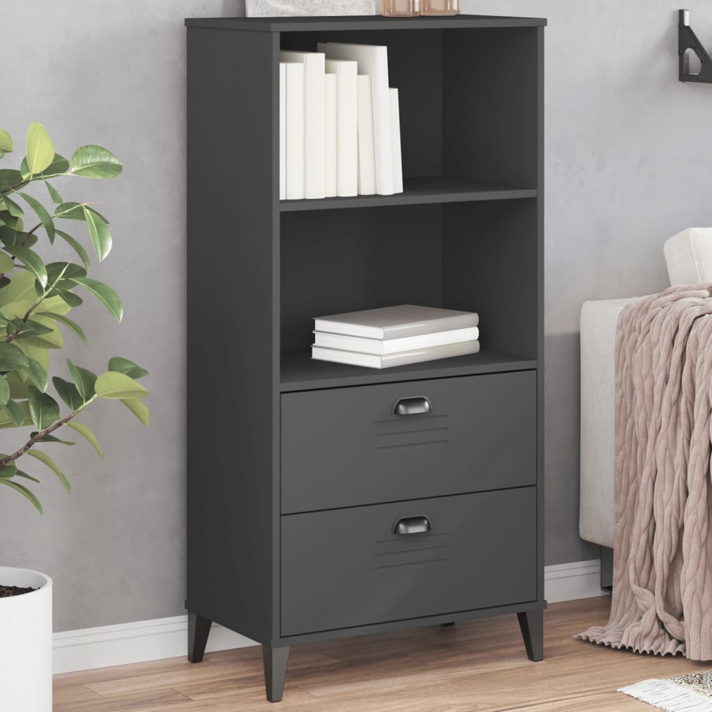 vidaXL Librería VIKEN madera de ingeniería gris antracita 60x35x123 cm