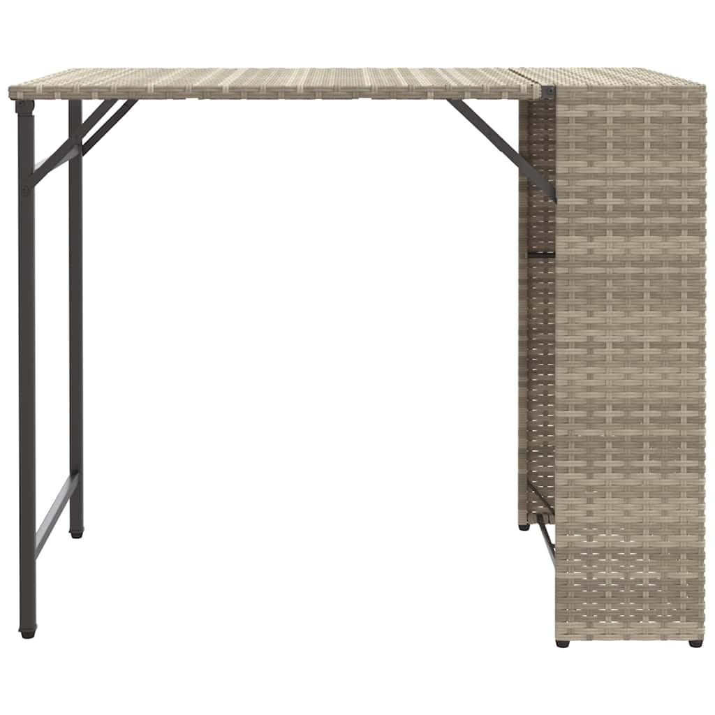 vidaXL Juego de comedor de jardín plegable 5 pzas ratán PE gris claro