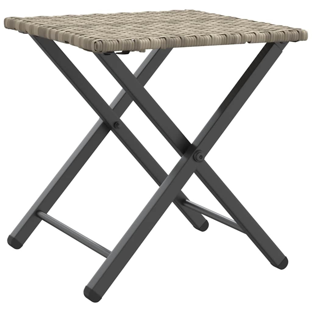 vidaXL Juego de comedor de jardín plegable 5 pzas ratán PE gris claro