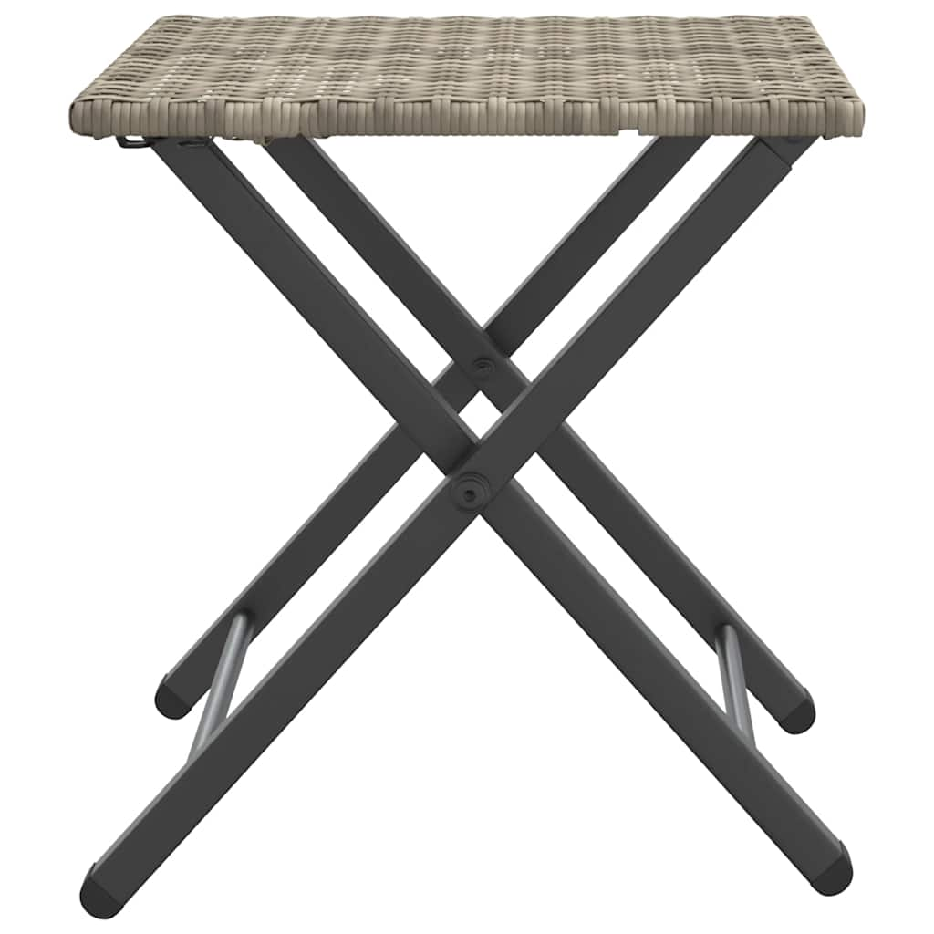 vidaXL Juego de comedor de jardín plegable 5 pzas ratán PE gris claro