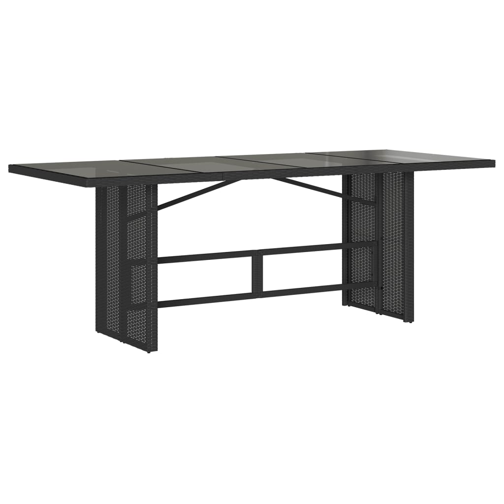 vidaXL Set de comedor de jardín 7 pzas y cojines ratán sintético negro