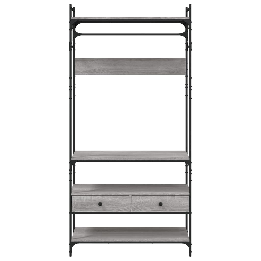 vidaXL Armario cajones madera ingeniería gris Sonoma 89x39x184,5 cm