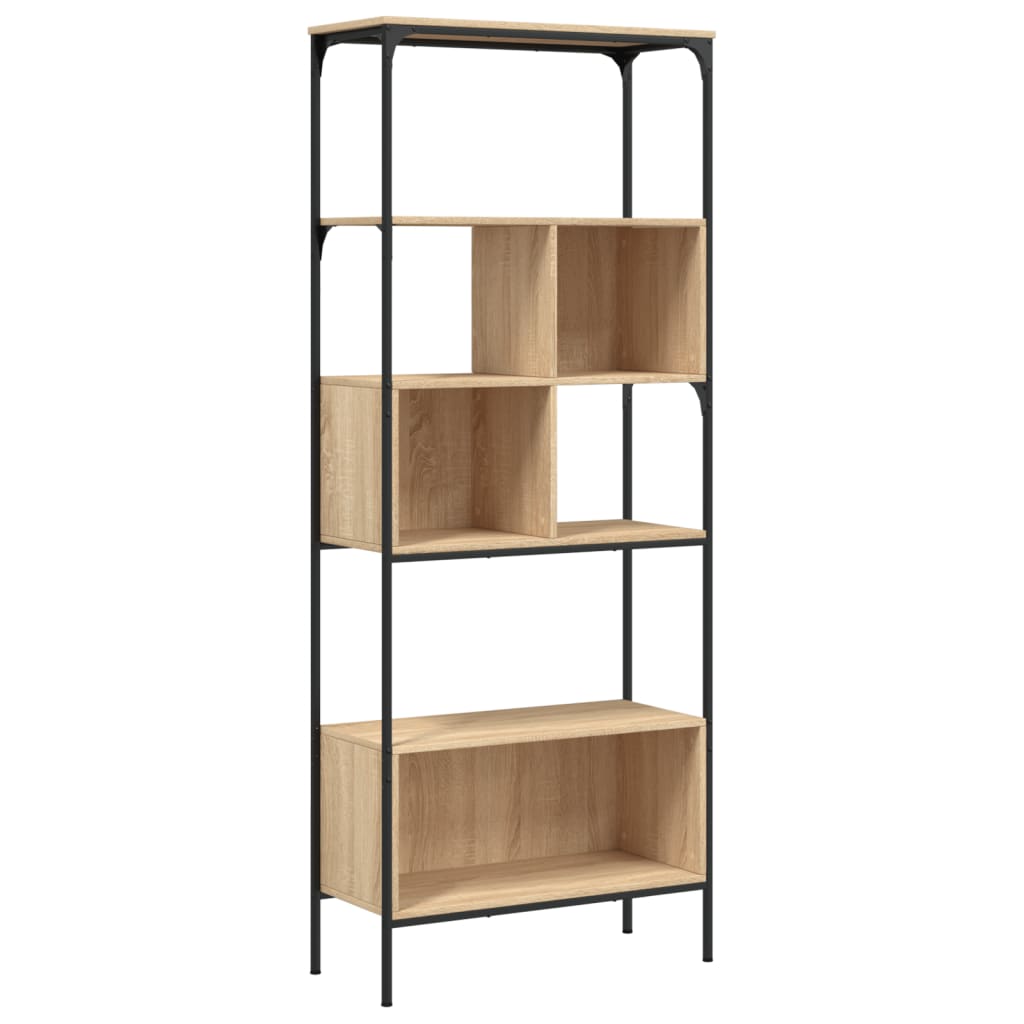 vidaXL Librería 5 estantes madera de ingeniería roble 76x33x188,5 cm