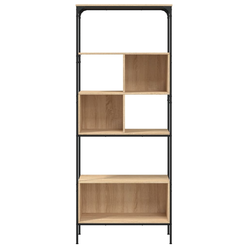 vidaXL Librería 5 estantes madera de ingeniería roble 76x33x188,5 cm