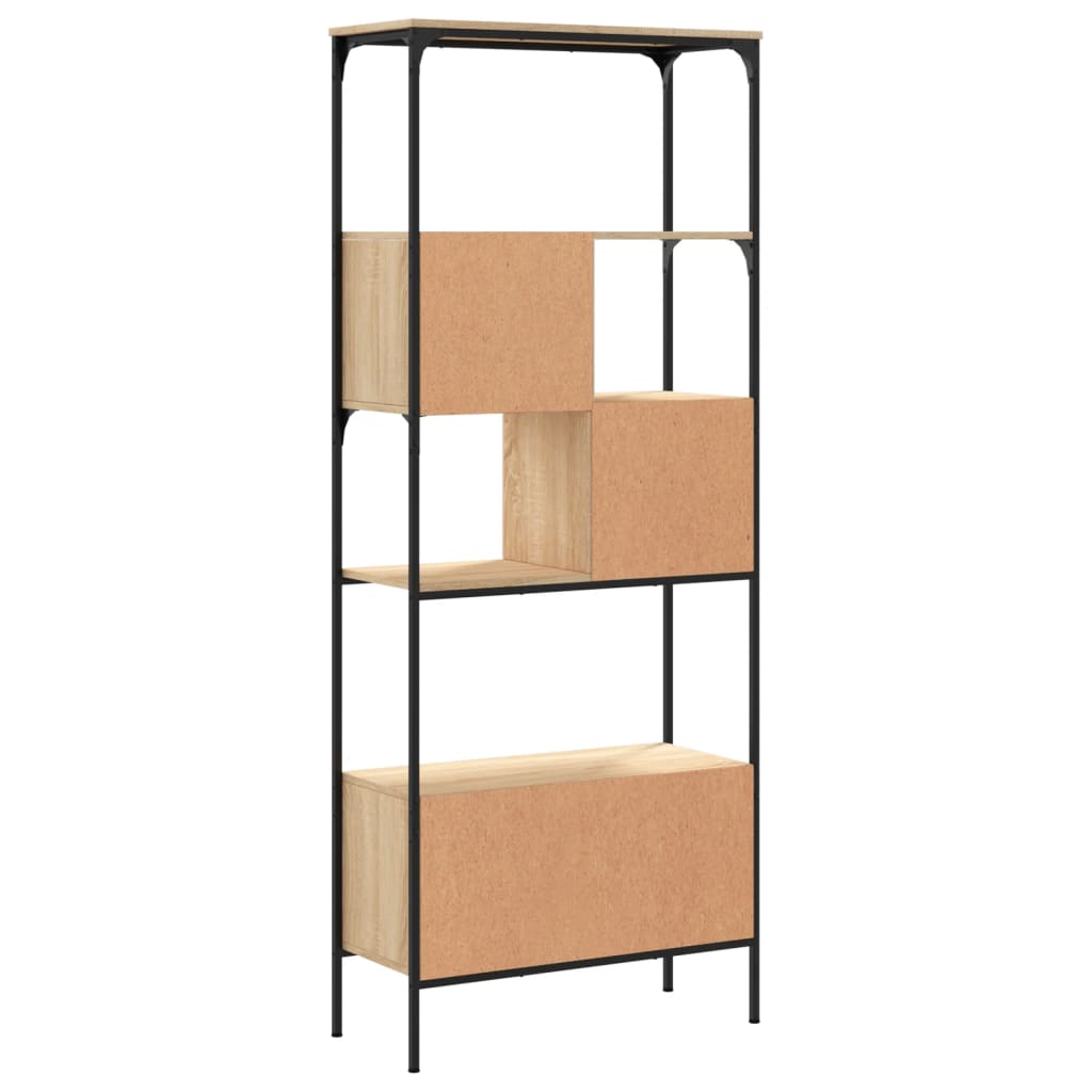 vidaXL Librería 5 estantes madera de ingeniería roble 76x33x188,5 cm