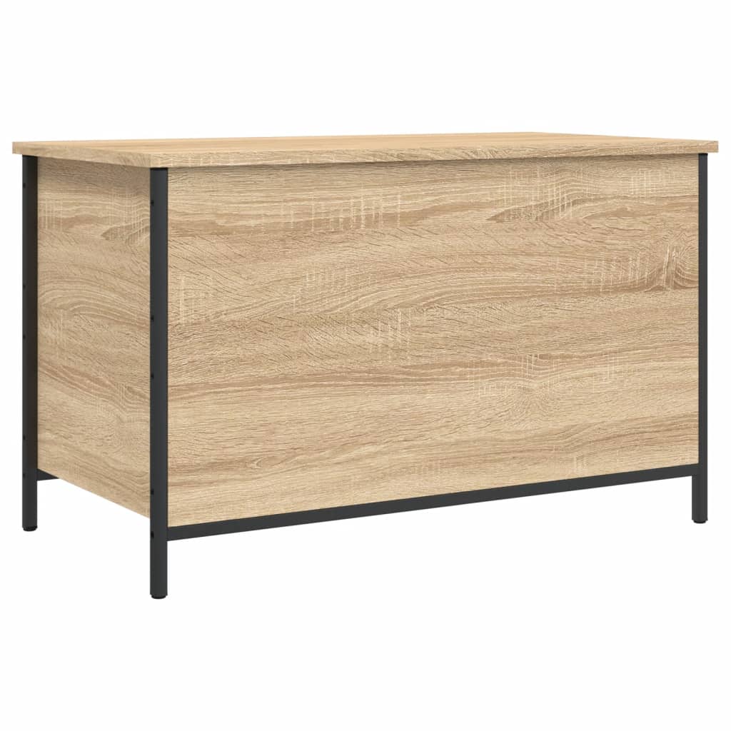 vidaXL Banco almacenaje madera ingeniería roble Sonoma 80x42,5x50 cm